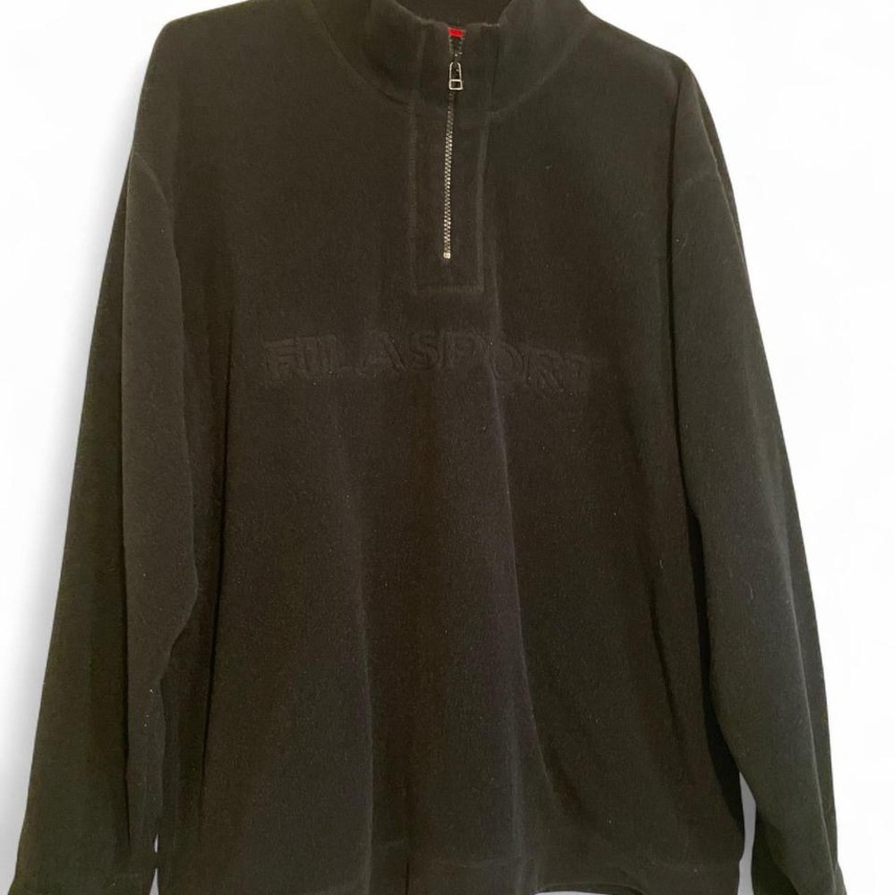 Fila Sports Collection Men's Black Zip-Up Sweater